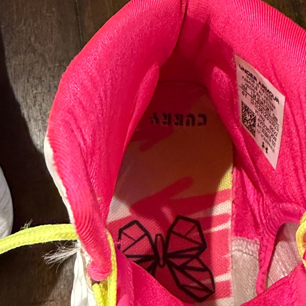 Under Armour Curry Girls Size 4 High-Top Basketball Shoes - Picture 6 of 11
